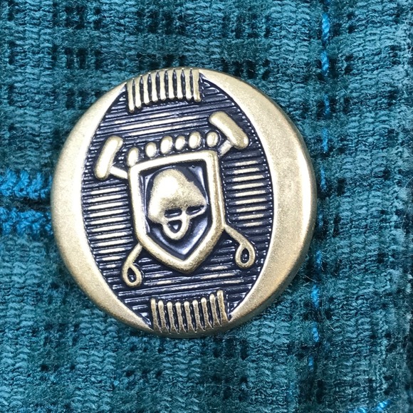 CAbi Equestrian Jacket Women M Green Double Breasted Military Cotton Blend Retro - Picture 12 of 13